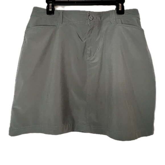 Eddie Bauer Women's Adventurer Skirt With Built-in Shorts In Gray Size 10 - Picture 2 of 8